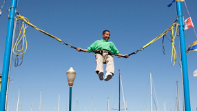 Frequent Fliers at Pier 30 - bungee trampoline